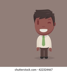 Cute afro american man