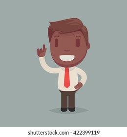 Cute afro american man