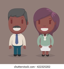 Cute afro american people