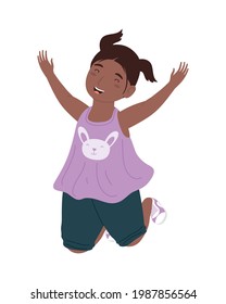 cute afro girl character icon