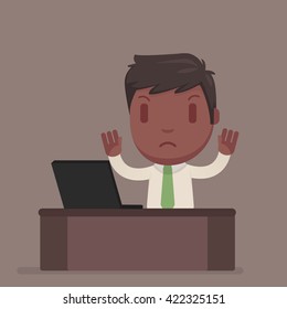 Cute afroamerican  business man