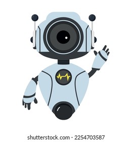 Cute Ai robot cartoon sign 