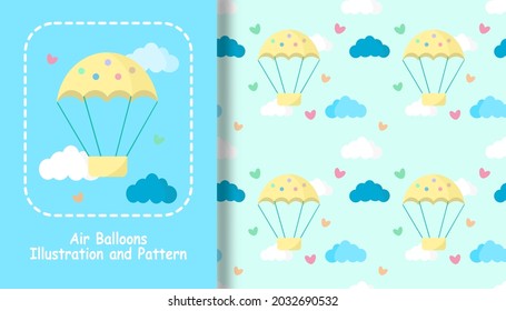 Ilustración Y Patrón De Balón De Aire Cubierto