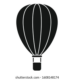 Cute air balloon icon. Simple illustration of cute air balloon vector icon for web design isolated on white background