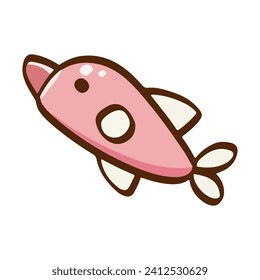 Cute airplane happy pink of Valentine's day and love anniversary. romantic items and love symbols. vector illustration.
