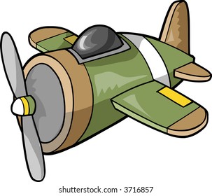 Cute Airplane Vector Illustration