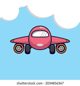 Cute Airplane Vector, Illustration Design