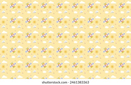 cute airplane's seamless pattern, good for your printed product