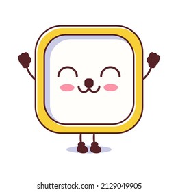 Cute alarm clock cartoon character design, Cartoon mascot alarm clock design
