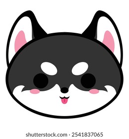 Cute Alaska Malamute with black fur