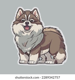 vector lindo alascánico malamuta