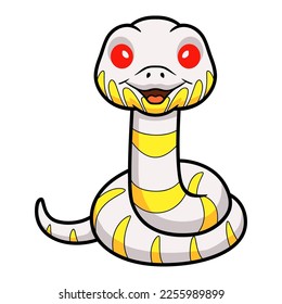 Cute albino mangrove snake cartoon