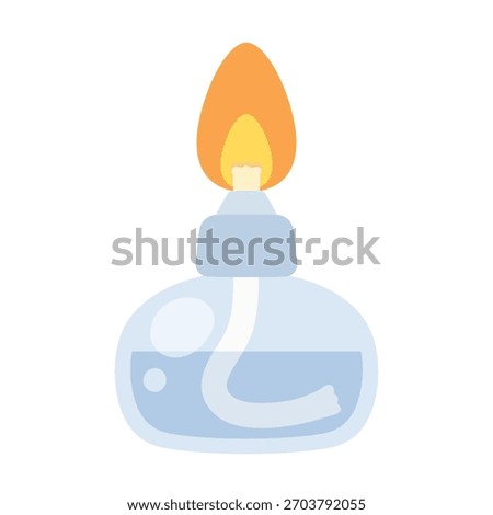 Cute alcohol lamp vector illustration