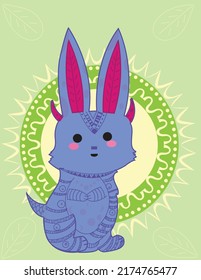 süße Alebrije-Hase, Vektorgrafik