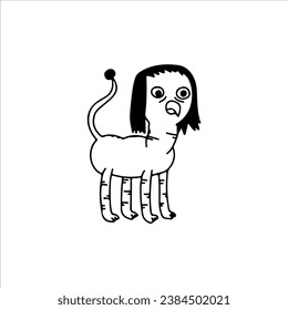 cute alien animal vector illustration