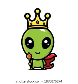 cute alien character is king