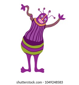 Cute alien character. Cute monster character. Perfect for children products.