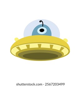 Cute alien. Cute character. Space creatures. Ufo logo. Alien spaceship. Spacecraft.  Flying saucer. Spaceship. 