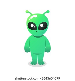 Vetor de caracteres alienígena bonito. coleção de sinais de ilustração. Símbolo de estrangeiro 