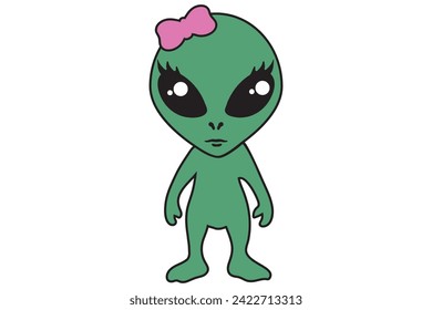 Cute Alien, Alien Face,  outer space set, alien  bundle, cute cartoon,  kawaii clipart bundle, aliens vector, UFO cut files, UFO vector, alien believe, I want to be