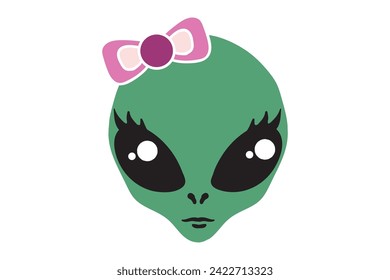 Cute Alien, Alien Face,  outer space set, alien  bundle, cute cartoon,  kawaii clipart bundle, aliens vector, UFO cut files, UFO vector, alien believe, I want to be