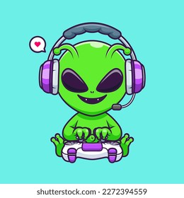 cute alien mascot character design 3809251 Vector Art at Vecteezy