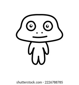 cute alien illustration hand drawn png 6