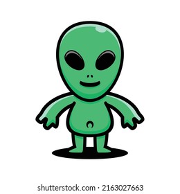 Cute alien logo vector. Alien logo