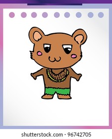 cute alien monster - vector illustration