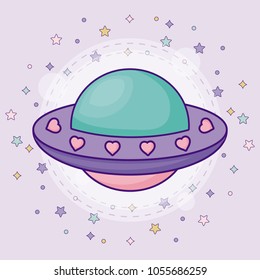 Cute Alien Spaceship