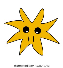 cute alien's head logo character vector