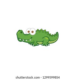 cute alligator cartoon icon