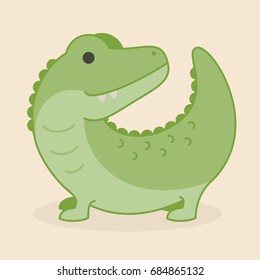 Cute alligator crocodile vector illustration