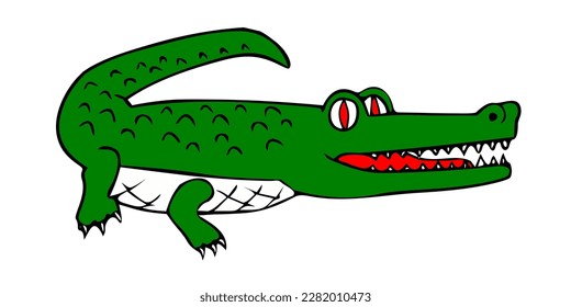 cute alligator in simple design
