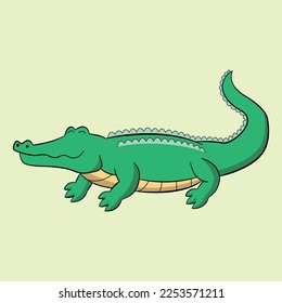 Cute alligator vector design use for teaching tools, kids education, clasroom decor, flash card, etc