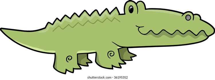 Cute Alligator Vector Illustration Stock Vector (Royalty Free) 31409512