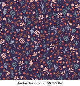 Cute allover flower inspired print. Seamless Vector surface print - Cute kids print, would work for wallpaper or textile