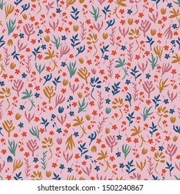 Cute allover flower inspired print. Seamless Vector surface print - Cute kids print, would work for wallpaper or textile