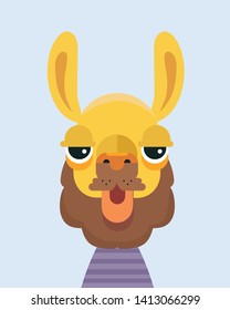Cute alpaca.Childish print for nursery,kids apparel,poster,postcard.