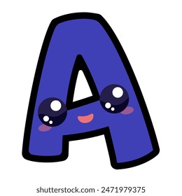 cute alphabet a character typeface a letter art