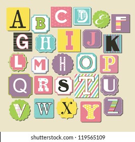 cute alphabet design. vector illustration