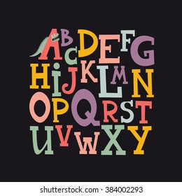 cute alphabet design. vector illustration