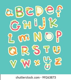 cute alphabet design. vector illustration