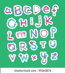 cute alphabet design. vector illustration