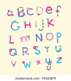 cute alphabet design. vector illustration
