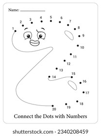 Cute Alphabet Dot To Dot Connect, Coloring Pages for kids, Activity Book, Alphabet for Kids