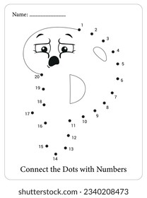 Cute Alphabet Dot To Dot Connect, Coloring Pages for kids, Activity Book, Alphabet for Kids