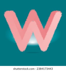 Alfabeto de corte con textura de piel en ilustración vectorial