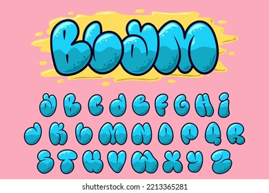 Cute Alphabet Graffiti-Text, Vektorbriefe