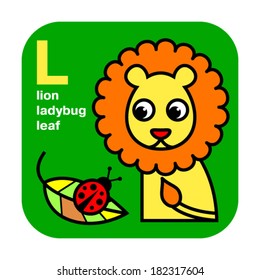 Cute alphabet. L letter